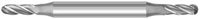 HIGH SPEED STEEL MINI END MILLS WITH 3/16 SHANKS - BALL NOSE - DOUBLE END - REGULAR LENGTH