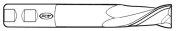 COBALT EXTENDED NECK 2 FLUTE END MILLS