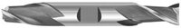 DOUBLE END 4 FLUTE COBALT END MILLS IN METRIC SIZES - CENTER CUTTING