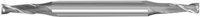 HIGH SPEED STEEL 2 FLUTE MINIATURE END MILLS WITH 3/16 SHANKS - CENTER CUTTING - STUB LENGTHS