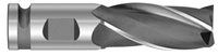 HIGH SPEED STEEL 3 FLUTE HEAVY DUTY END MILLS - CENTER CUTTING