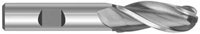 3 FLUTE HIGH SPEED STEEL END MILLS - BALL NOSE